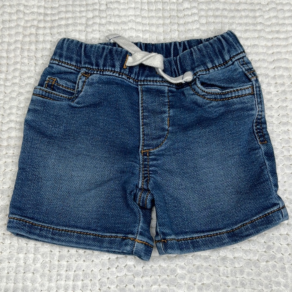 Carter’s Baby 6M Soft Stretchy Denim Shorts Blue